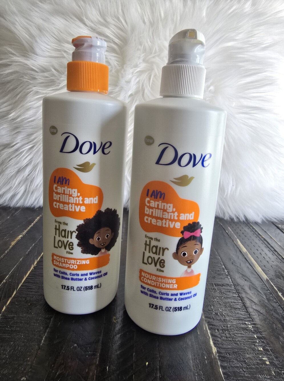 Dove Kids Hair Love Collection Shampoo & Conditioner Set Curly & Wavy Hair 17.5